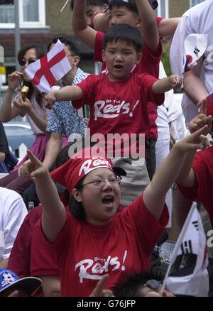 Korea-Fußball-Fans Stockfoto