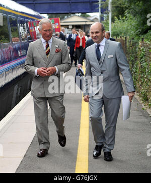 Prince Of Wales besucht Somerset Stockfoto