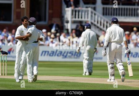 1. nPower Testspiel - England V Indien Stockfoto