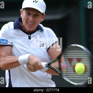 Seles in Wimbledon Stockfoto