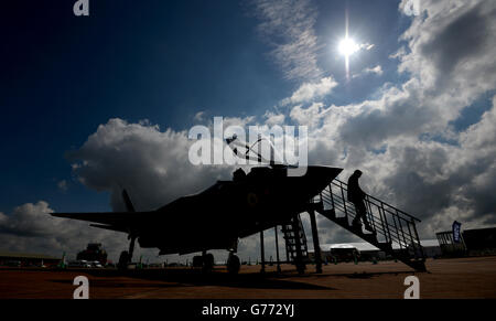 Lockheed Martin F-16/F-35-Vorschau-Tag Stockfoto