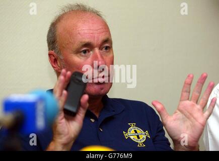McIlroy Nordirland Pressekonferenz Stockfoto