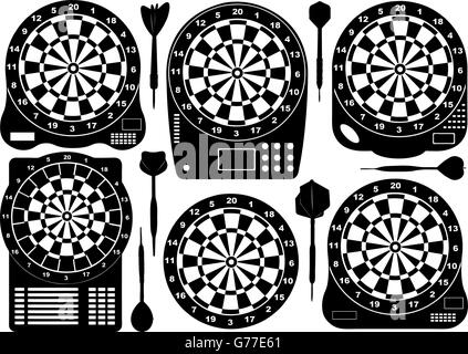 Satz von Elektronische Dartscheiben Stock Vektor