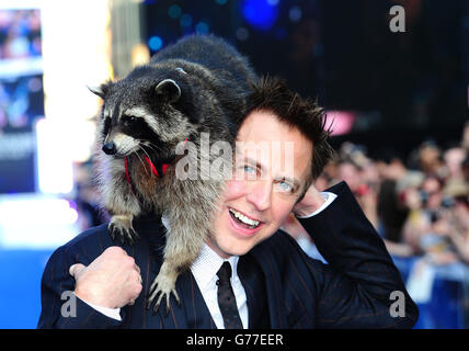 James Gunn bei der Premiere von Guardians of the Galaxy im Empire-Kino in London. Stockfoto