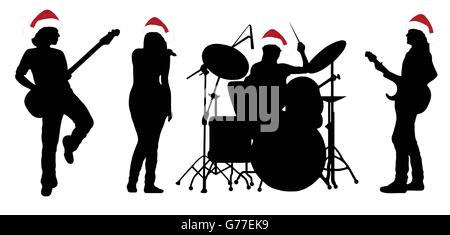 Singende Band silhouette Stock Vektor