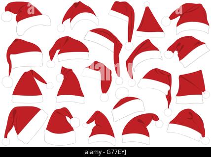 Weihnachten Hut set Stock Vektor