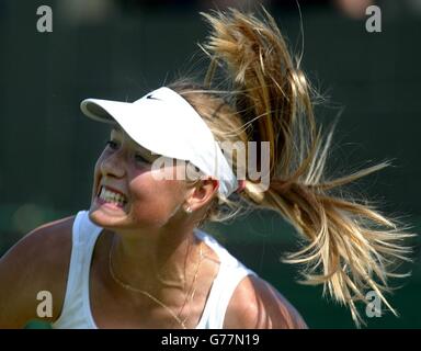 Wimbledon Sharapova V Harke Stockfoto