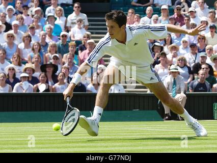 Henman V Llodra Stockfoto