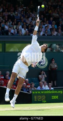 Henman V Llodra Stockfoto