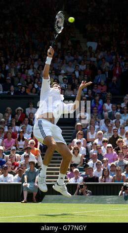 Henman V Llodra Stockfoto