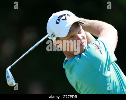 Golf - The Open Championship 2014 - Erster Tag - Royal Liverpool Golf Club. Englands Danny Willett am ersten Tag der Open Championship 2014 im Royal Liverpool Golf Club, Hoylake. Stockfoto