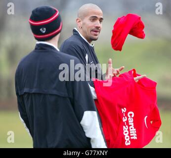 Veron & Keane - Man Utd Trainings Stockfoto