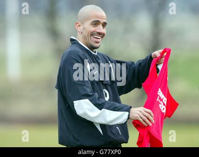 Veron - Man Utd Trainings Stockfoto