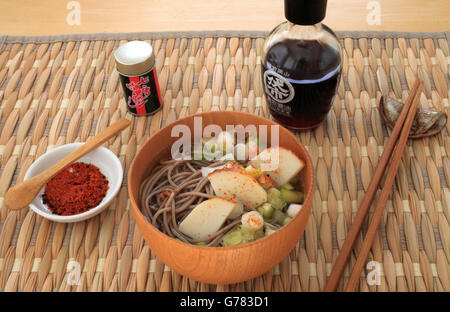 Japanisches Gericht, zum Jahresende Soba, Toshikoshi Soba, Stockfoto