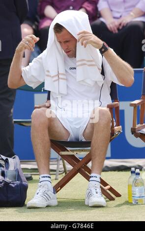 Rusedski V Nieminen - The Samsung Open Stockfoto