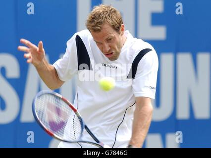 Rusedski V Nieminen - The Samsung Open Stockfoto