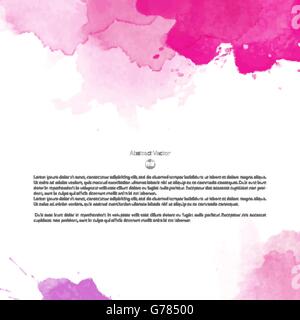 Satz von leuchtend bunten Vektor Aquarell Hintergrund Stock Vektor