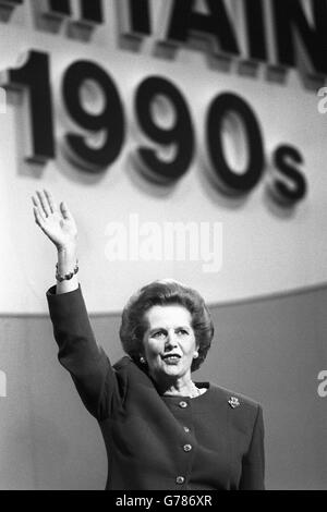 Politik - Tory Partei Konferenz - PM Margaret Thatcher - renovierte Grand Hotel - Brighton Stockfoto