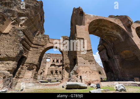 Ruinen der römischen Bäder von Caracalla, Rom, Italien. Stockfoto