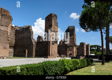 Ruinen der römischen Bäder von Caracalla, Rom, Italien. Stockfoto