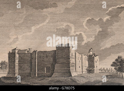 COLCHESTER CASTLE, Essex. GROSE, antiken print 1776 Stockfoto