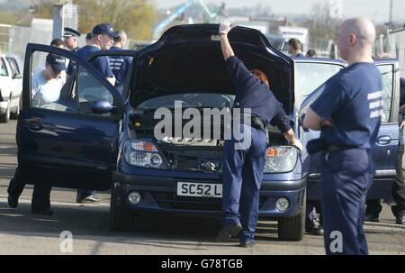 Grand National Sicherheit suchen. Stockfoto