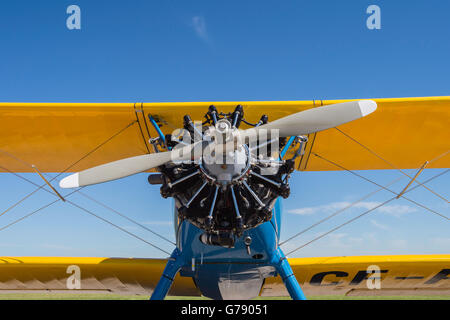 1943 Boeing Stearman Modell 75, Wings over Springbank, Springbank Airshow, Alberta, Kanada Stockfoto