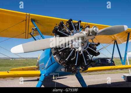 1943 Boeing Stearman Modell 75, Wings over Springbank, Springbank Airshow, Alberta, Kanada Stockfoto