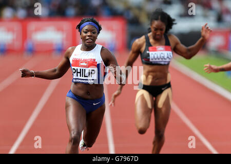 Birmingham, Vereinigtes Königreich. 25. Juni 2016. Asha Philip100m Frauen Finale 2016 britischen Meisterschaften, Birmingham Alexander Stadion UK. Bildnachweis: Simon Balson/Alamy Live-Nachrichten Stockfoto