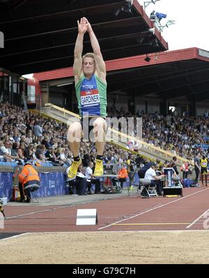 Birmingham, Vereinigtes Königreich. 26. Juni 2016. Daniel Gardiner (Sheffield).  Mens-Weitsprung. Britische Meisterschaften. Alexander-Stadion. Birmingham. VEREINIGTES KÖNIGREICH. 26.06.2016. Bildnachweis: Sport In Bilder/Alamy Live-Nachrichten Stockfoto