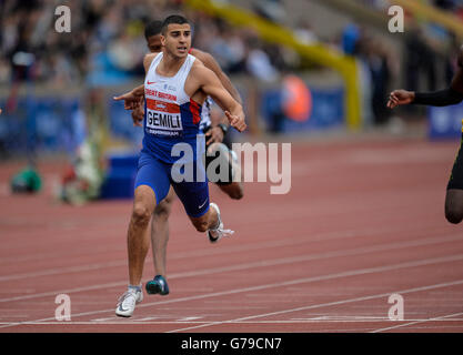 Alexander-Stadion, Birmingham, UK. 26. Juni 2016. Britische Meisterschaften. Adam Gemini kreuzt die Linie um die 200 m zu gewinnen. © Aktion Plus Sport/Alamy Live-Nachrichten Stockfoto