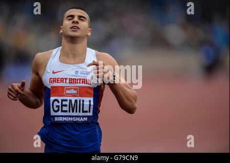 Alexander-Stadion, Birmingham, UK. 26. Juni 2016. Britische Meisterschaften. Adam Gemini kreuzt die Linie um die 200 m zu gewinnen. © Aktion Plus Sport/Alamy Live-Nachrichten Stockfoto