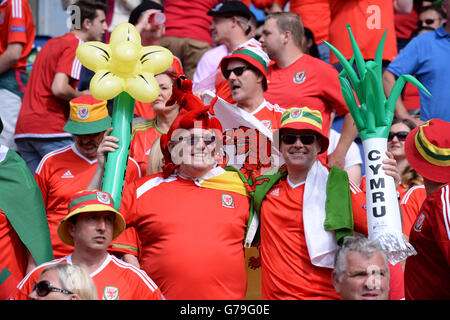 Suppoprters (Wales);  Juni 25, 2016-Fußball: Uefa Euro Frankreich 2016, Runde der letzten 16, 1-0 Wales Nordirland im Stade Parc des Princes, Paris, Frankreich. (Foto: Aicfoto/AFLO) Stockfoto