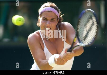 Wimbledon Capriati V Mori Stockfoto