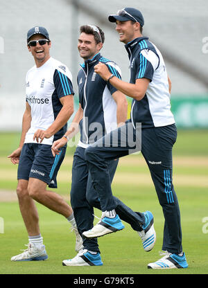 Cricket - Investec Testreihen - vierte Test - England V Indien - England Netze - Tag eins - Emirates Old Trafford Stockfoto