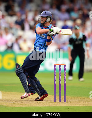 Cricket - Royal London One Day Cup - Surrey gegen Kent - Kia Oval. Kents Sam Northeast schlägt vier Läufe vor Stockfoto