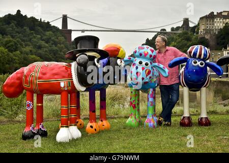 Shaun In der Stadt Stockfoto