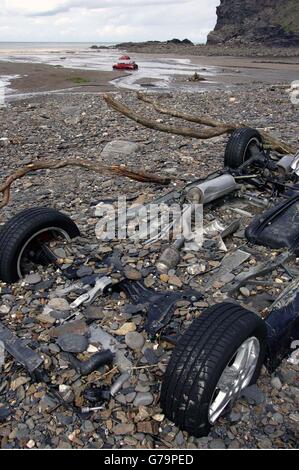 Boscastle Überschwemmungen Stockfoto