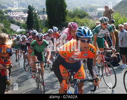 Bradley Wiggins Tour of Britain Radrennen Stockfoto