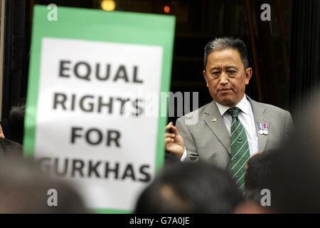 PROTEST Gurkhas 8 Stockfoto