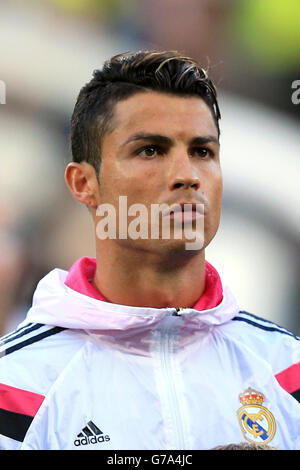 Fußball - UEFA Super Cup 2014 - Sevilla / Real Madrid - Cardiff City Stadium. Cristiano Ronaldo von Real Madrid Stockfoto