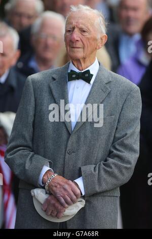 Dr. Risteard Mulcahy während der 98. Jährlichen Gedenkfeier von Michael Collins und Arthur Griffith, die heute auf dem Friedhof von Glasnevin in Dublin stattfand. Stockfoto