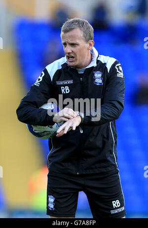 Fußball - Sky Bet Championship - Birmingham City / Ipswich Town - St Andrews. Birmingham City erster Teamtrainer Richard Beale Stockfoto