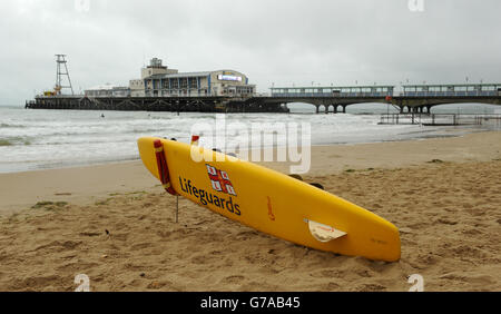 RNLI Rettungsschwimmer Lager Stockfoto