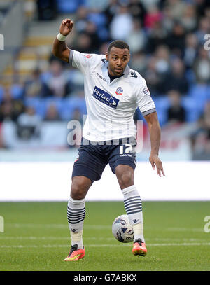 Fußball - Sky Bet Championship - Bolton Wanderers V Middlesbrough - Reebok Stadium. Bolton Wanderers Liam Trotter in Aktion gegen Middlesbrough, während des Sky Bet Championship-Spiels im Reebok Stadium, Bolton. Stockfoto