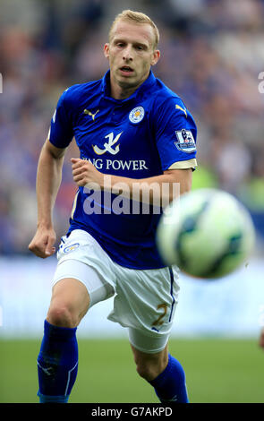 Fußball - Barclays Premier League - Leicester City / Everton - King Power Stadium. Ritchie De Laet von Leicester City während des Spiels der Barclays Premier League im King Power Stadium, Leicester. Stockfoto