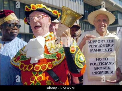 Rentner protestieren Stockfoto