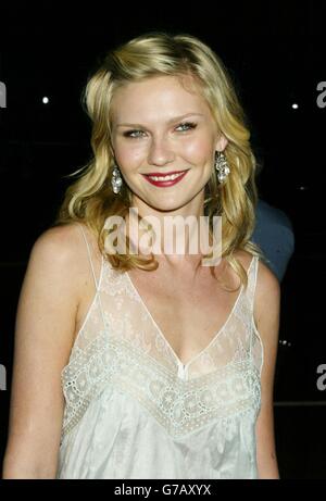 Die Schauspielerin Kirsten Dunst kommt zur Weltpremiere der romantischen Komödie Wimbledon im Samuel Goldwyn Theatre in Beverly Hills, Kalifornien Stockfoto