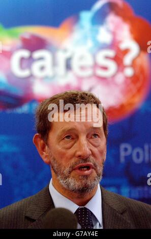 David Blunkett - Konferenz der Polizei Stockfoto