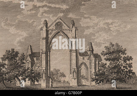 GISBOROUGH PRIORY. 'Giseburne oder Gysburgh Priorat, Yorkshire' Platte 2. GROSE 1776 Stockfoto